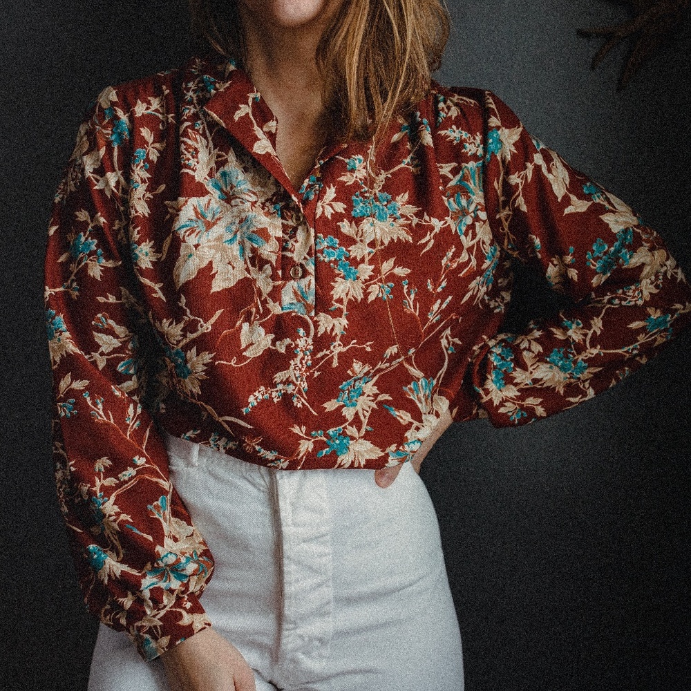 Vintage 1960's JC Penney Flower Top